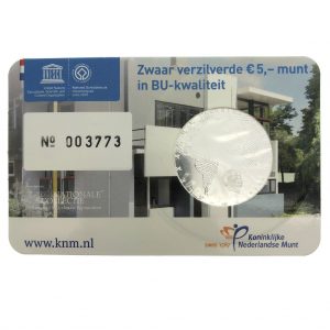 Nederland; 5 euro; 2013; Het Rietveld Vijfje in Coincard (BU)