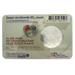 Nederland; 5 euro; 2014; Het Nederlandsche Bank Vijfje in Coincard (UNC)