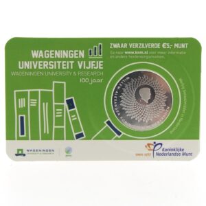 Nederland; 5 euro; 2018; Wageningen Universiteit Vijfje in Coincard (UNC)